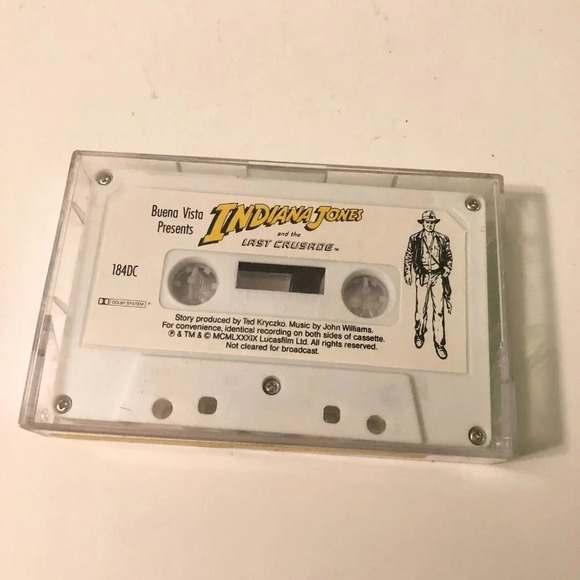 Vtg 1989 Indiana Jones  and The Last Crusader Cassette Tape - Picture 8 of 8